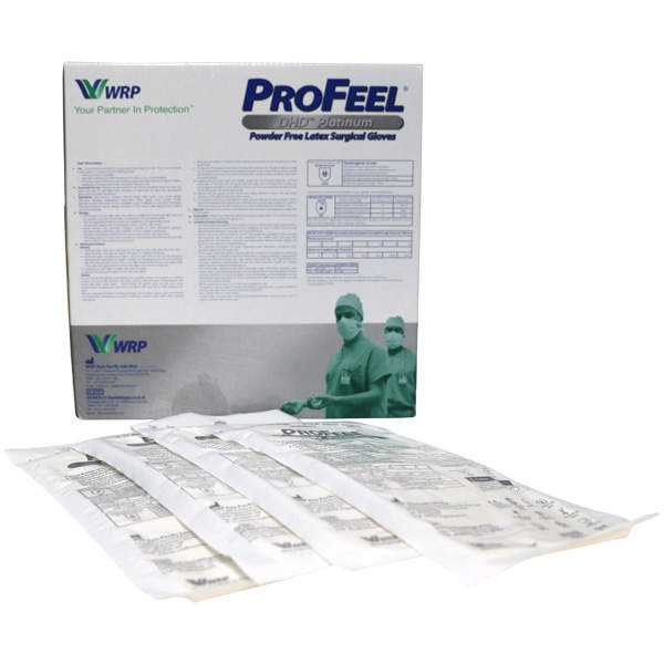 Profeel DHD Platinum, sterile Latexhandsker PF, str. 6,5, 50 par