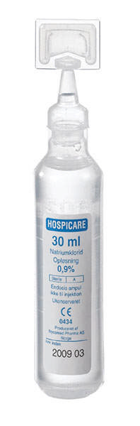 Natriumklorid 0,9%, sterilt saltvand, 20 x 30 ml