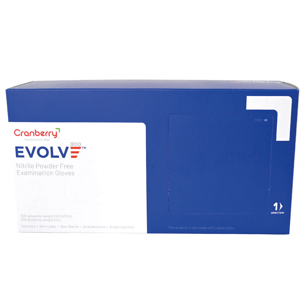 Cranberry Evolve handske nitril str. XL, blå, 250 stk.