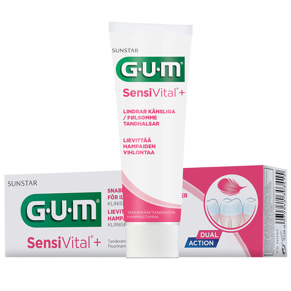 GUM SensiVital tandpasta, 6 x 75 ml