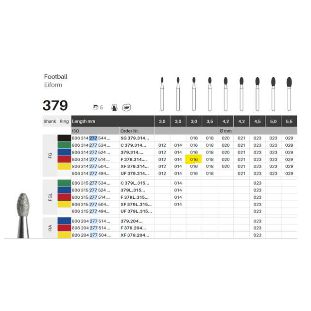 Edelingh diamant æg FG 277/016 F, rød, 5 stk.