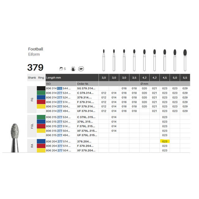 Edelingh diamant æg RA 277/023 M, blå, 5 stk.