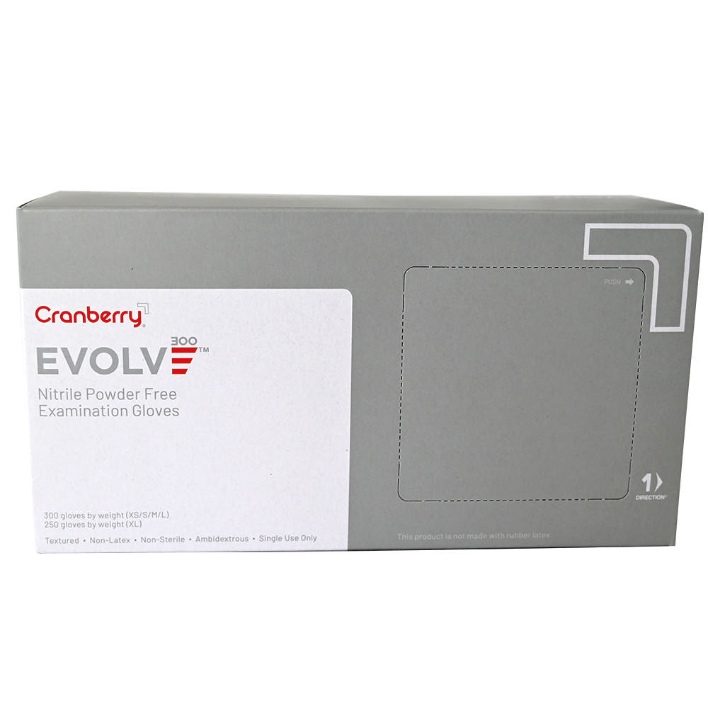CB Evolve handsker nitril str. L, hvid, 300 stk.