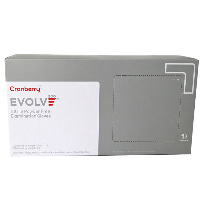 CB Evolve handsker nitril str. L, hvid, 300 stk.
