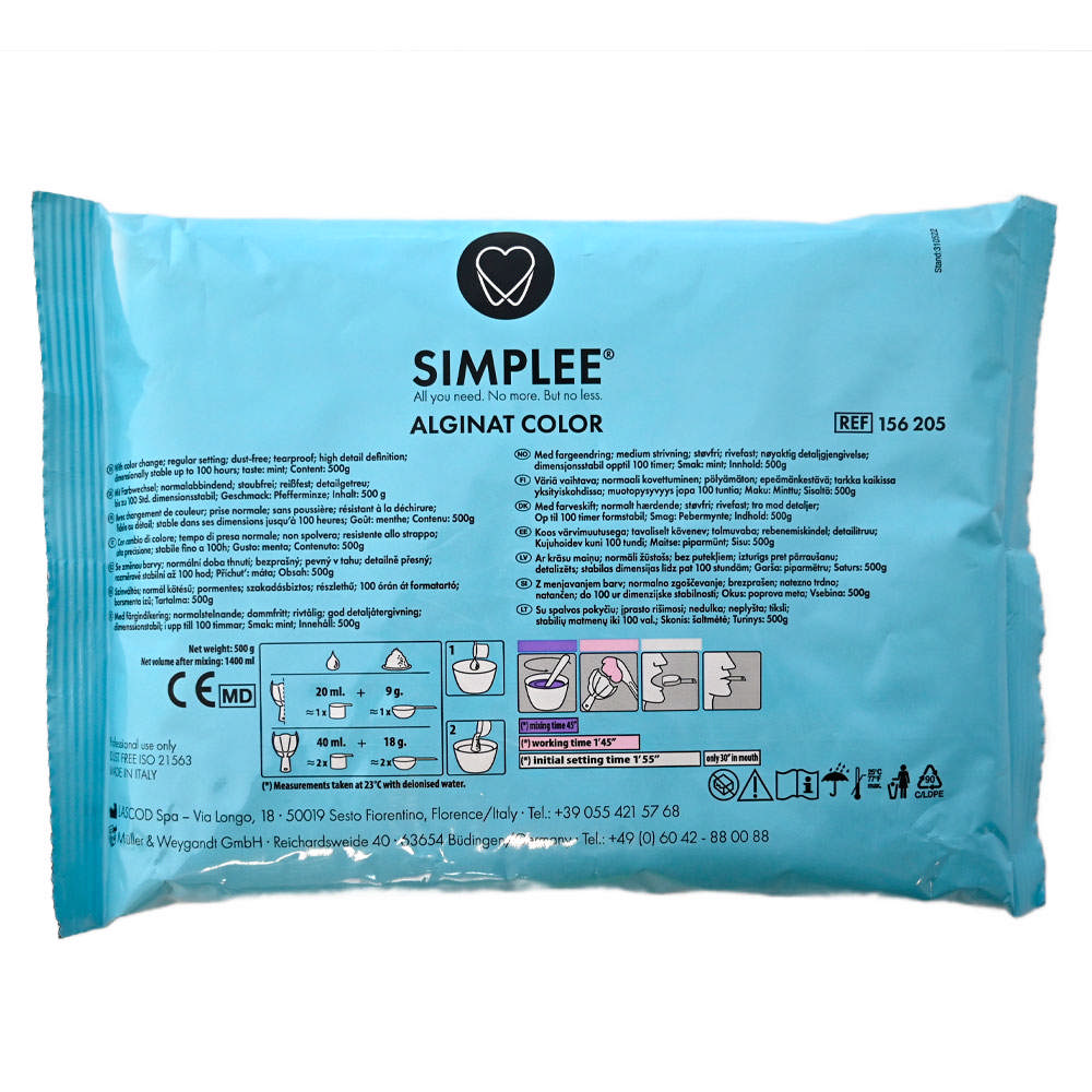 Simplee alginat Color, 20 x 500 g