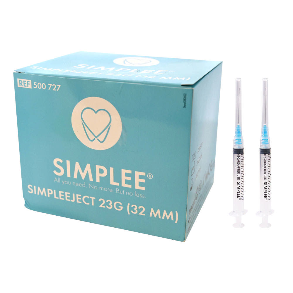 Simplee Simpleeject spr./kanyler 23G/3 ml, 100 stk