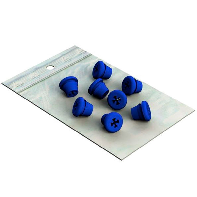 Nichrominox Silicone Plugs, blå, 8 stk.