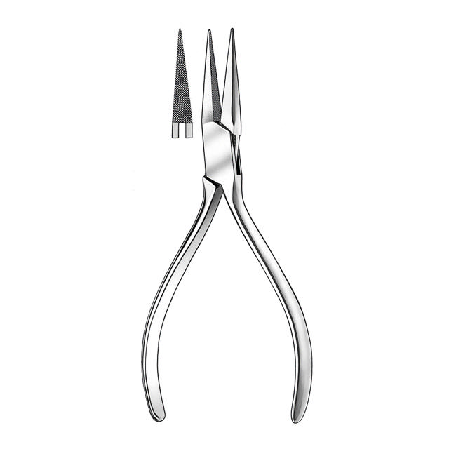 CM fladtang m/riflede kæber, 14 cm, stk. 