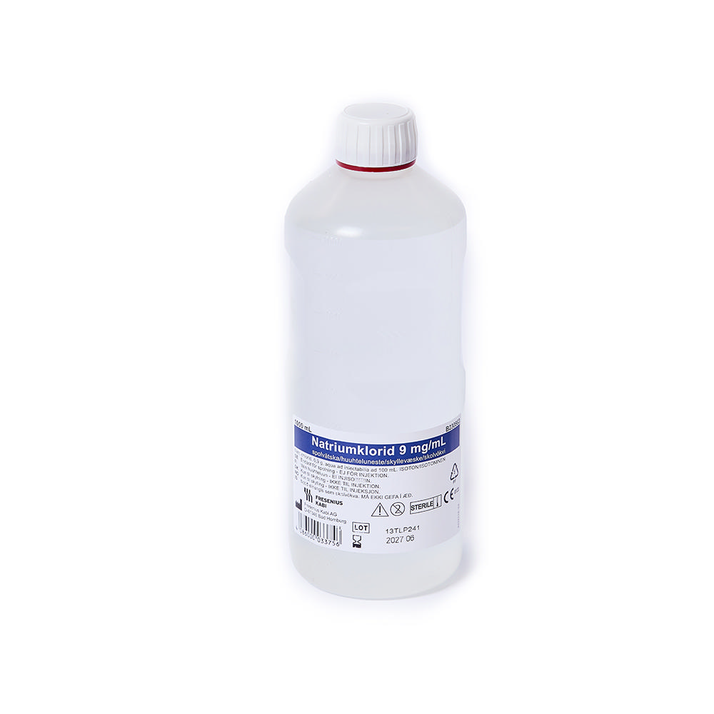 Fresenius Kabi natriumklorid 0,9% i flaske, sterilt, 1000 ml