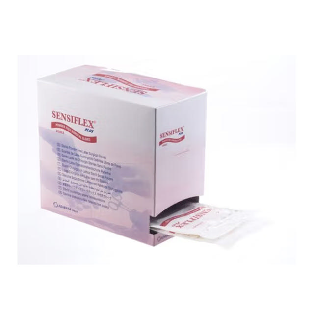 Sensiflex Plus latex OP handsker sterile PF str. 6, 50 par