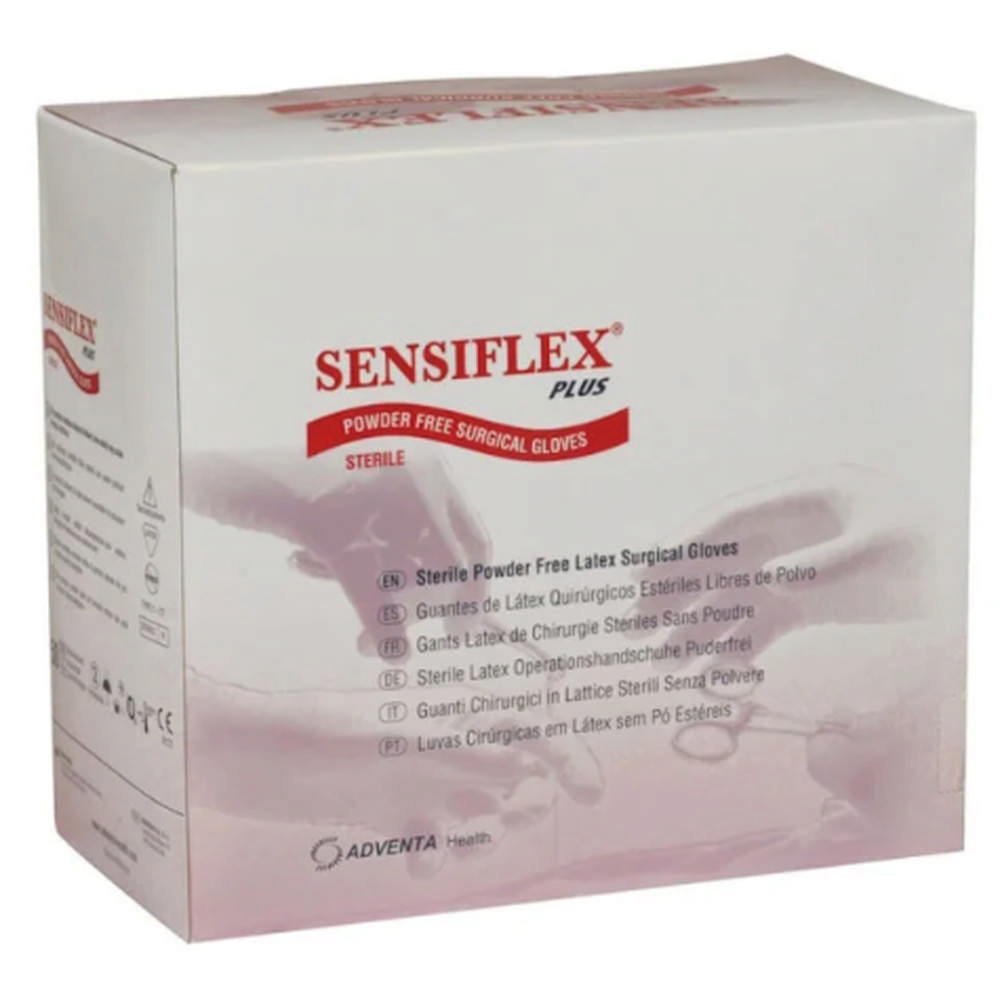 Sensiflex Plus latex OP handsker sterile PF str. 8,5. 50 par