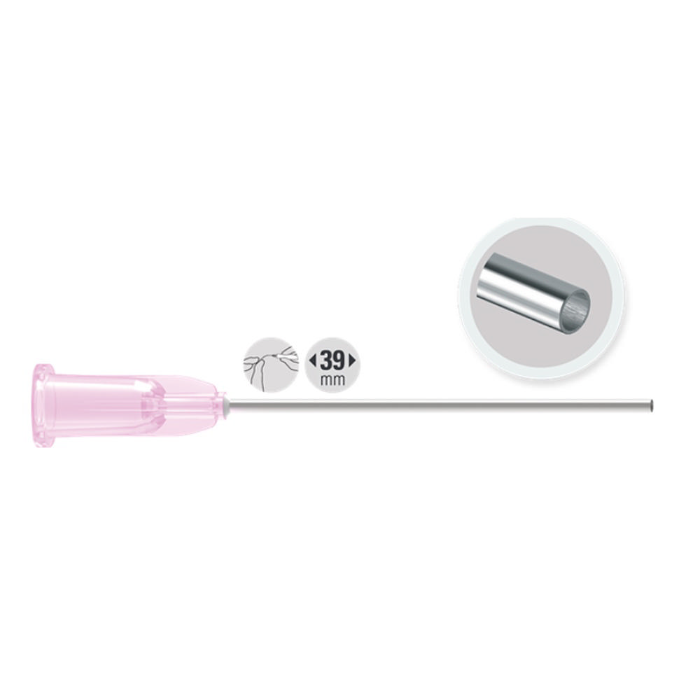 Transcodent skyllekanyle 18 G 1,2 x 39 mm, pink