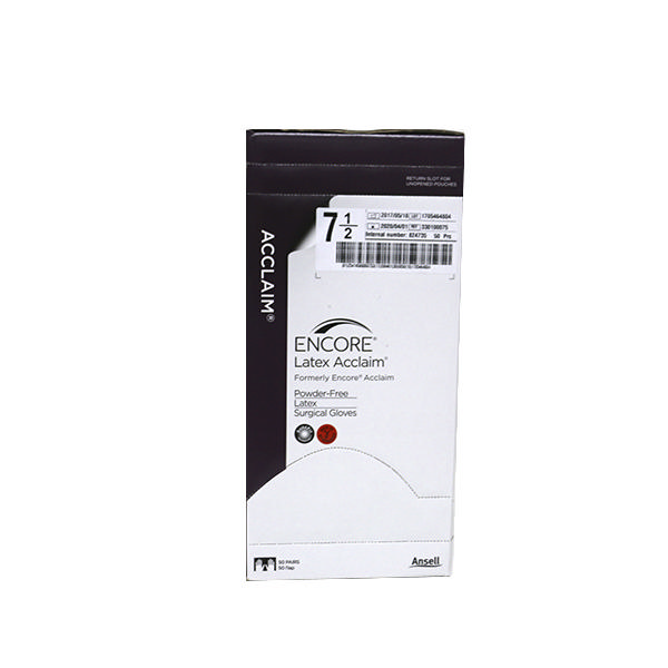 Encore Acclaim latex sterile PF str. 7,5, 50 par