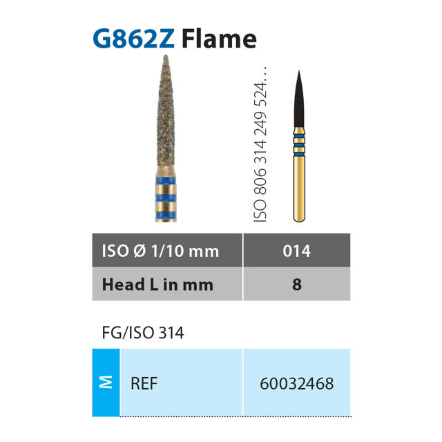 Diatech diamant Z-Rex flamme FG ZR862-014-8-M 5stk