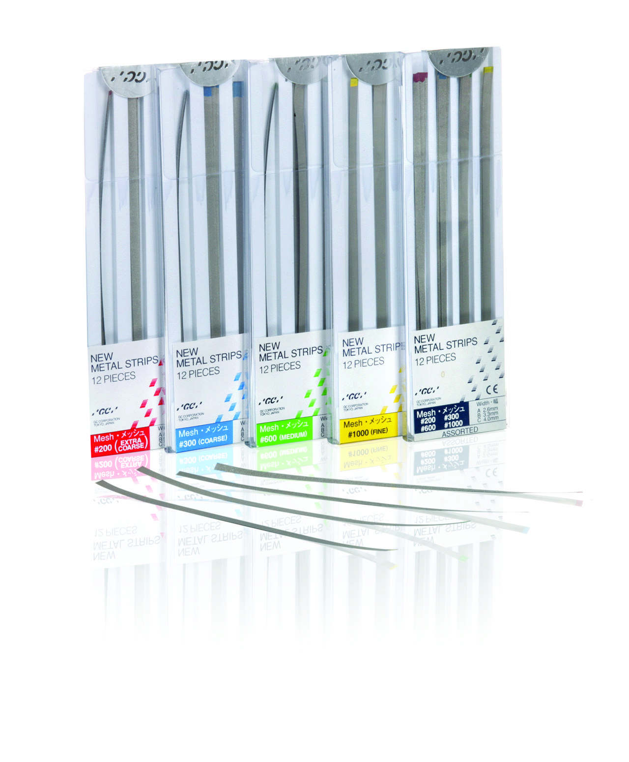 GC New Metal Strips rød, 12 stk.