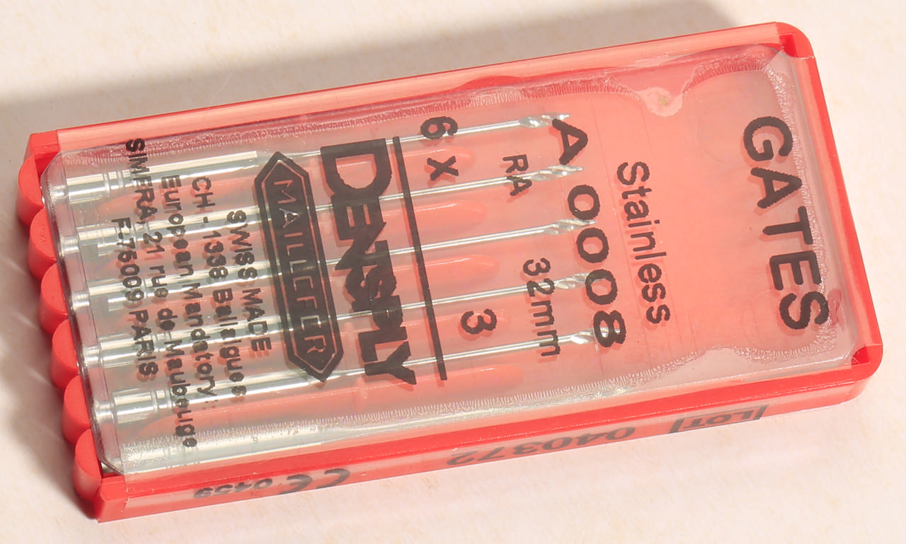 Gates Maillefer #3 (A0008-3), RA, 32mm, 6 stk.