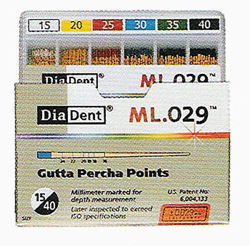 Diadent Guttaperka Points, ML.029 farvekodet, str. 40, sort