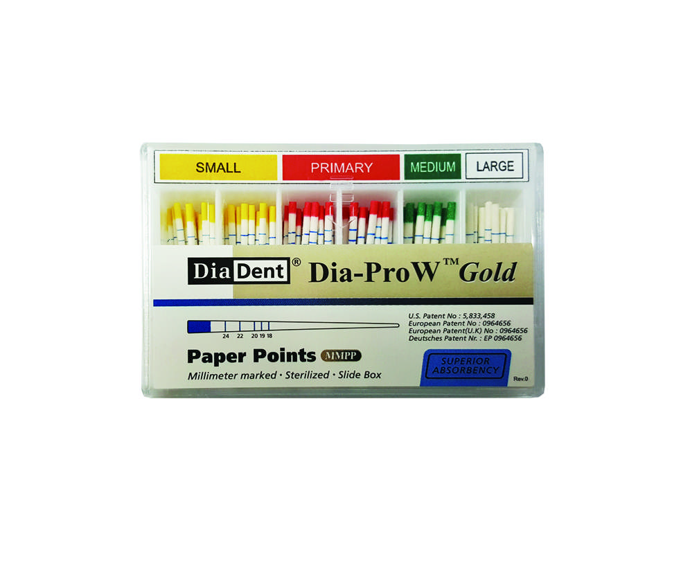 Diadent Paperpoints, Large, hvid, Dia-ProW Gold