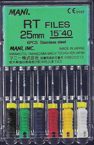 Mani RT-file, 25 mm, str. 40, sort, 6 stk