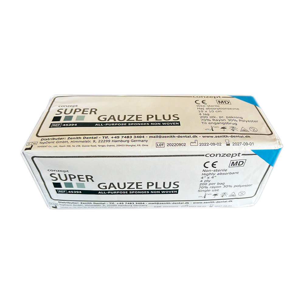 Conzept Super Gauze Plus 10x10 cm, 4000stk