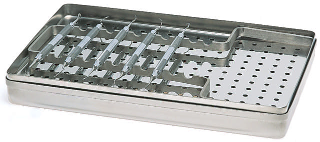 Nichrominox Kassettebund, 28 x 18 cm, perforeret rustfrit stål