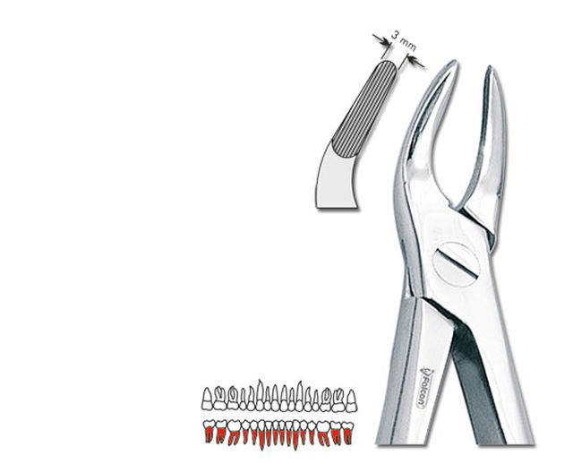 Ekstraktions Rodtang UK Witzel, rustfrit stål, 1 stk