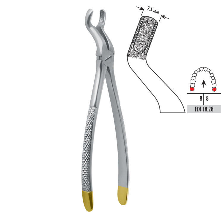 Ekstraktionstang nr. 67A 8+8 diamantbelægning, 