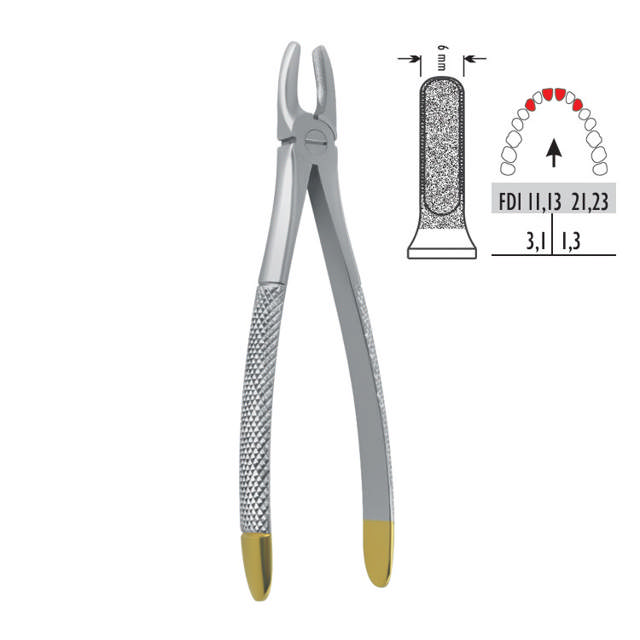 Ekstraktionstang nr. 1 OK front diamantbelægning