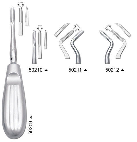 Elevator, Hylin, lige, smal, 3 mm. bred, 1 stk.