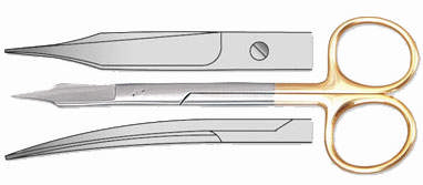 Saks, Goldman-Fox buet, hårdmetalkæber, 13 cm