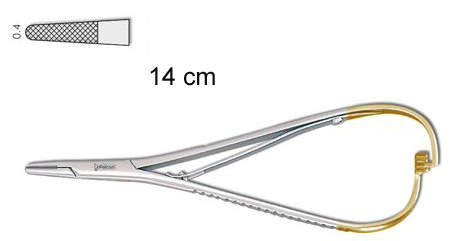 Nåleholder TC Mathieu, hårdmetalkæber, 14 cm