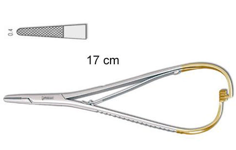 Nåleholder TC Mathieu, hårdmetalkæber, 17 cm