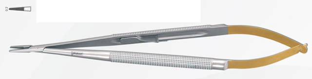 Nåleholder mikro-Castroviejo, hårdmetal,lige 18 cm