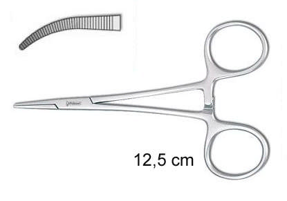 Pean/arterieklemme Halstead-Mosquito, buet 12,5 cm