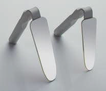 Fotospejl på V-formet håndtag. Lateral lille.