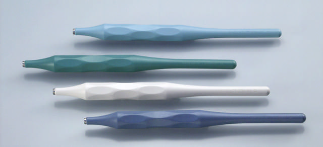 Hahnenkratt Spejlskaft, blå, med ergonomisk plastgreb. 1 stk.