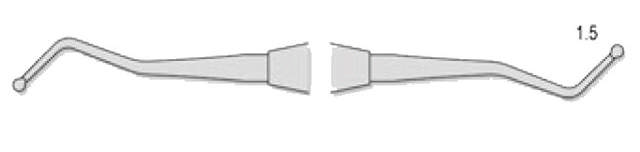 Excavator Fig. 18, rund medium 0,15mm dobbeltendet