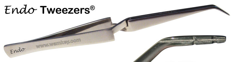 Endo pincet, med krydsgreb.