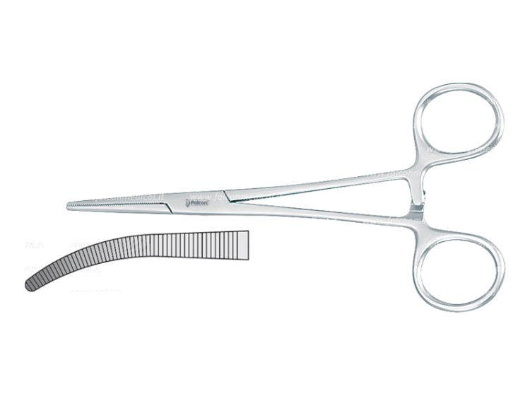 Pean / arterieklemme Crile, buet, 14 cm