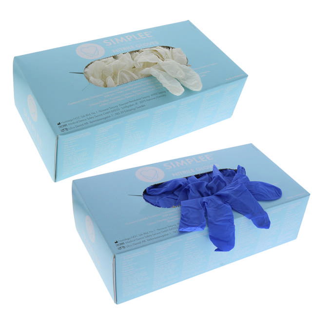 Simplee nitril handske hvid, str. L, 10 x 200 stk.