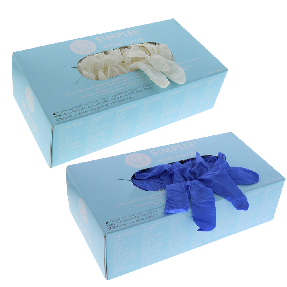 Simplee nitril handske blå, str. S, 10 x 200 stk.
