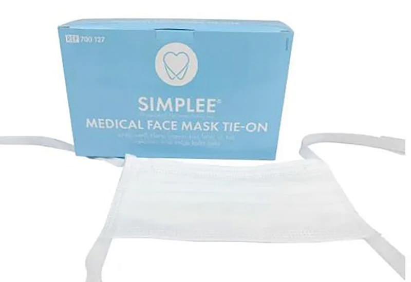 Simplee mundbind type IIR m/bindebånd, hvid, 50 stk