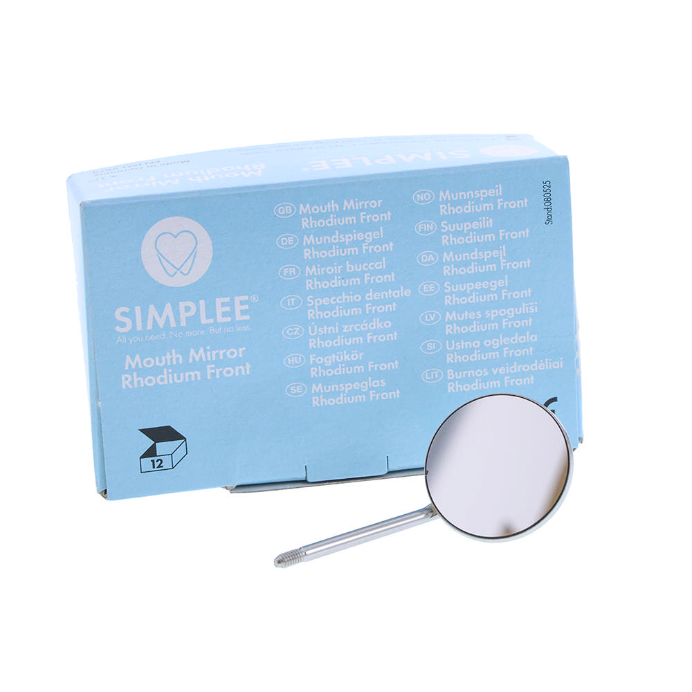 Simplee mundspejle FS rhodium, str. 5, 12 stk.
