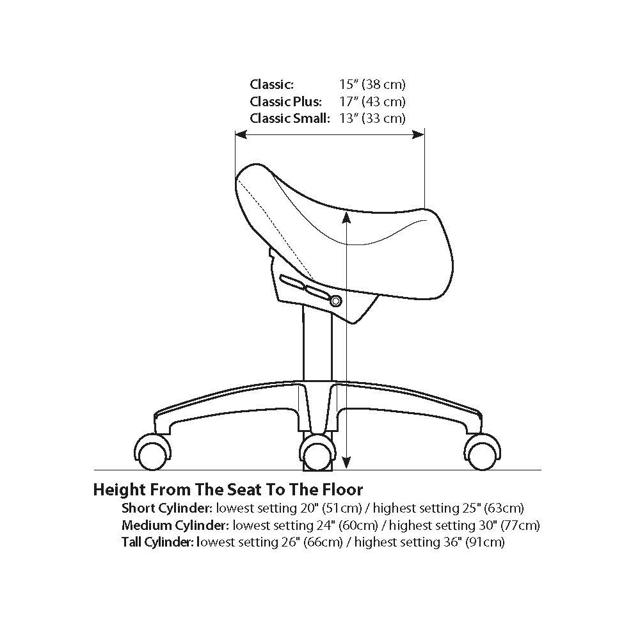Saddelstol Bambach, sort premium læder, large