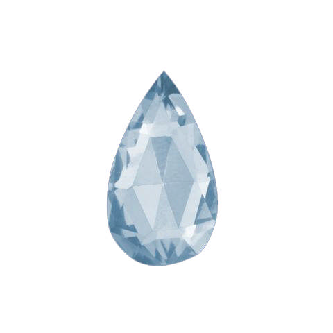 Sparkle, Dråbe, Isblå, Rosecut, 1 stk.