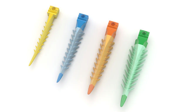 Garrison 3D Fusion kiler, X-Small, gul, 100 stk.