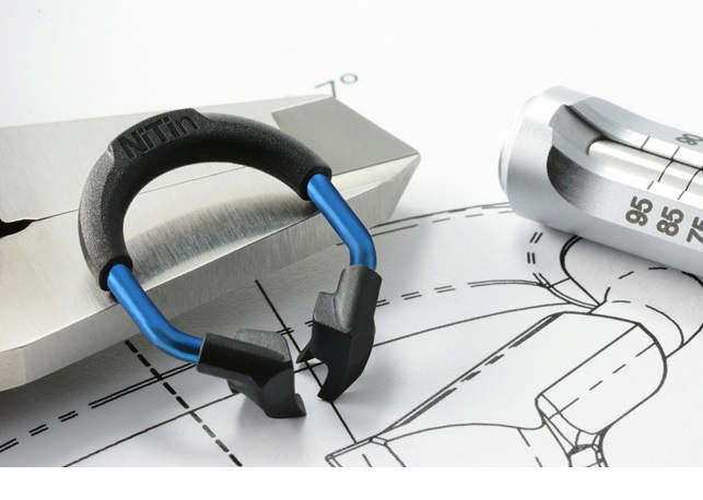 NiTin ring, lang, sort, 2 stk.