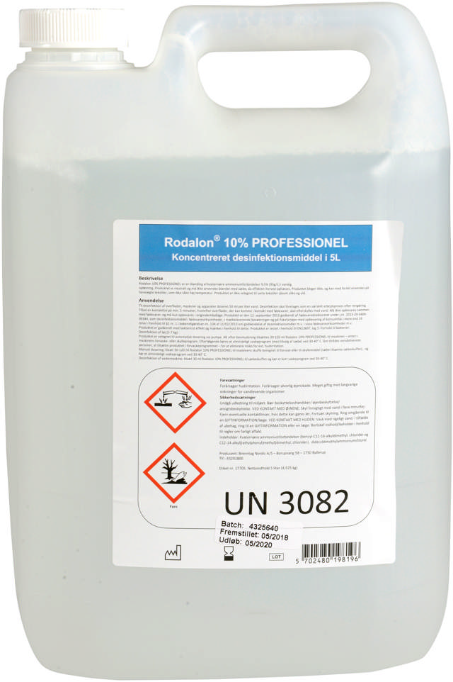 Rodalon 10% overfladedesinfektion, 4 x 5 liter