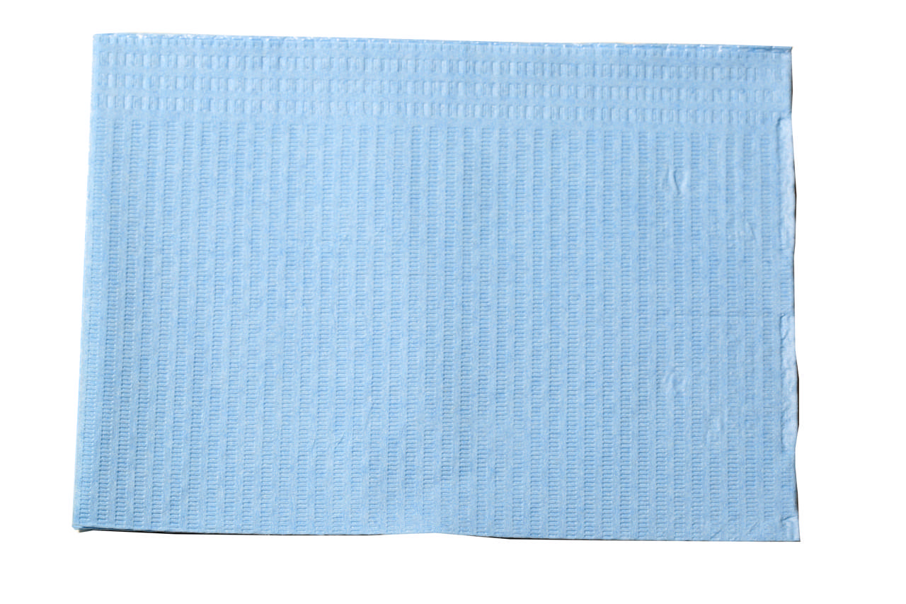 Akzenta Patientservietter 3-lags papir/plast, blå, 500 stk