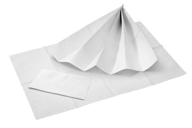 Akzenta Patientservietter 3-lags papir/plast, hvid 500 stk